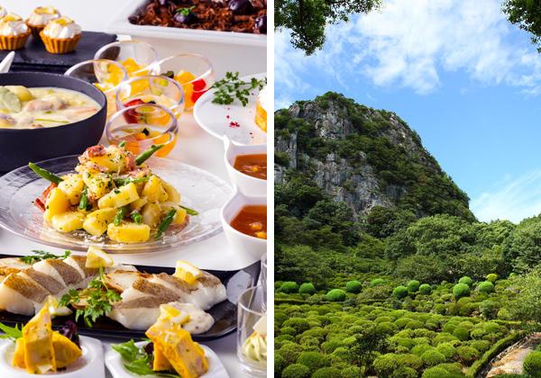 約40種のビュッフェ昼食付き！御船山楽園散策も！