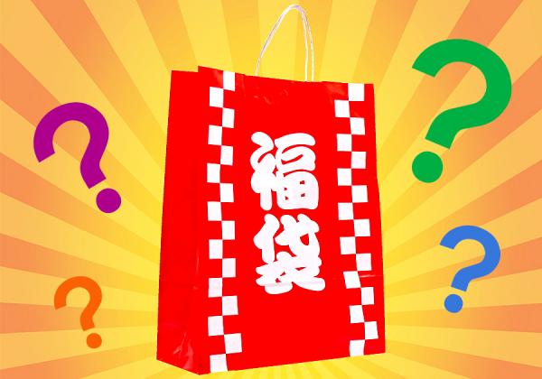 海の幸かな?山の幸かな?それとも必需品?何かは当日受け取るまでヒミツ!合わせて約1.5kg以上3つの食品が入ったお楽しみ福袋をお持ち帰り♪(※福袋のイメージ)